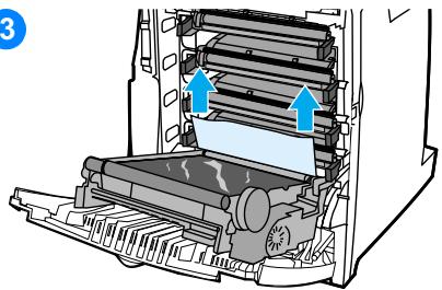 HP COLOR LASERJET 4600 - Bourrage dans bac 1, bac 2 ou bac 3 - 3