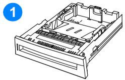 HP COLOR LASERJET 4600 - Chargement d'un support de format personnelisé dans le bac 2 ou 3 - 1