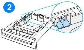 HP COLOR LASERJET 4600 - Chargement d'un support de format personnelisé dans le bac 2 ou 3 - 2