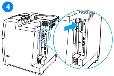 HP COLOR LASERJET 4600 - Pour installer une carte de serveur d'impression HP Jetdirect - 4