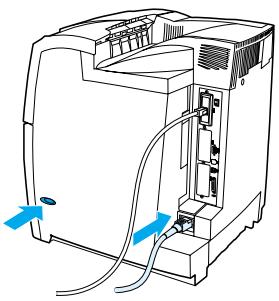 HP COLOR LASERJET 4600 - Pour installer une carte de serveur d'impression HP Jetdirect - 6