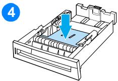 HP COLOR LASERJET 4600 - Chargement d'un support de format personnelisé dans le bac 2 ou 3 - 4