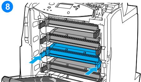 HP COLOR LASERJET 4600 - Changement des cartouches d'impression - 8