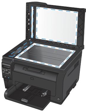 HP LASERJET PRO 100 COLOR MFP M175NW - Vérification que la vitre du scanner est dépourvue de saleté et de souillures - 2
