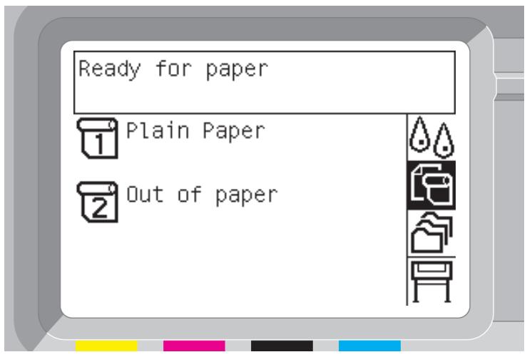 Ready for paper 1 Plain Paper 2 Out of paper