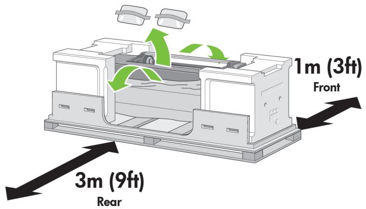1m (3ft) Front 3m (9ft) Rear