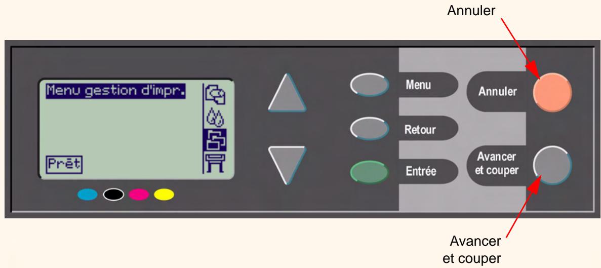 HP DESIGNJET 800 - Touches d'action - 1