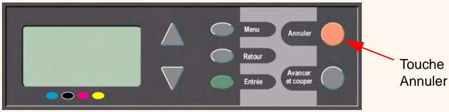 HP DESIGNJET 800 - Annuler une page en cours d'impression - 1