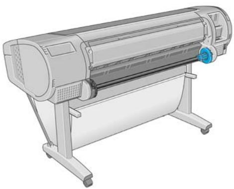 HP DESIGNJET T1100 MFP - Chargement d'un rouleau sur la bobine de 24 pouces - 4