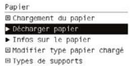 HP DESIGNJET T1100 MFP - Sélectionnez Décharger papier. - 1