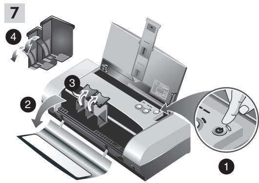HP DESKJET 450 MOBILE - Identifique las partes de la impressora (vista posterior). - 6