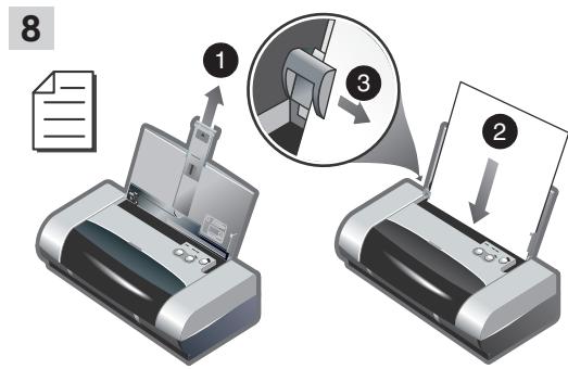 HP DESKJET 450 MOBILE - Etape 7: Mettre l'imprimante sous tension et installer les cartouches d'encre. - 2