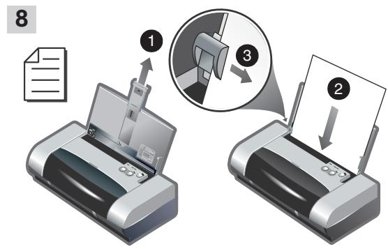 HP DESKJET 450 MOBILE - Stap 7: de printer aanzetten en de inktpatronen plaatsen. - 1
