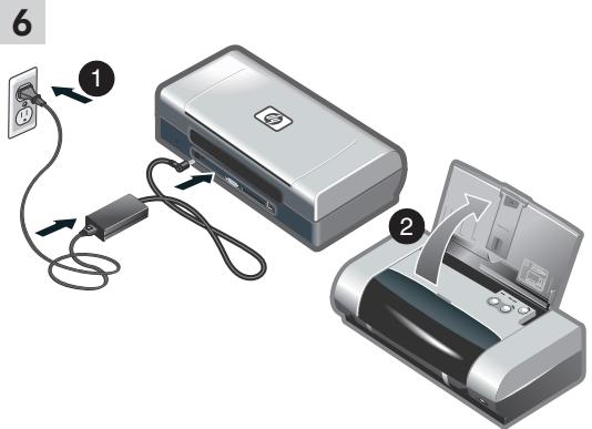 HP DESKJET 450 MOBILE - Identifique las partes de la impressora (vista posterior). - 5