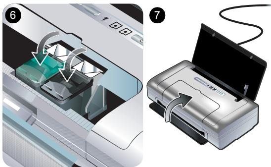 HP DESKJET 460WBT - Schritt 5: Schalten Sie den Drucke ein, und installieren Sie die Druckpatronen. - 2