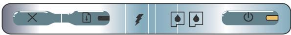 Control panel interface with battery, switch, battery icon, battery drop, and power button