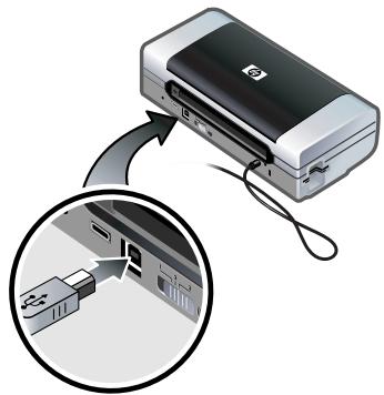HP DESKJET 460WBT - Stap 5: Zet de printer aan en plaats de inktpatronen. - 2