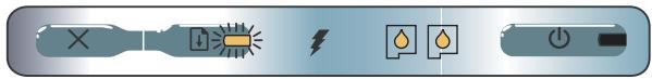 Control panel interface with battery, light indicator, lightning bolt, drop icons, and power button