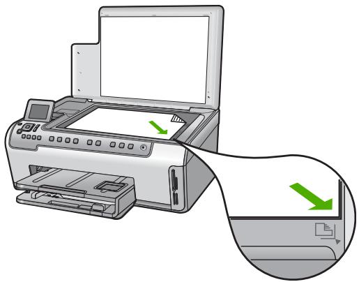 HP PHOTOSMART C5180 - Positionnement d'un original sur la vitre - 2