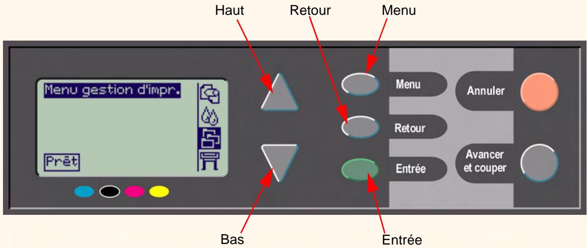 HP DESIGNJET 500 - Touches de navigation - 1