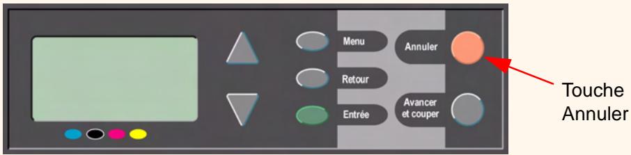 HP DESIGNJET 500 - Annuler une page en cours d'impression - 1