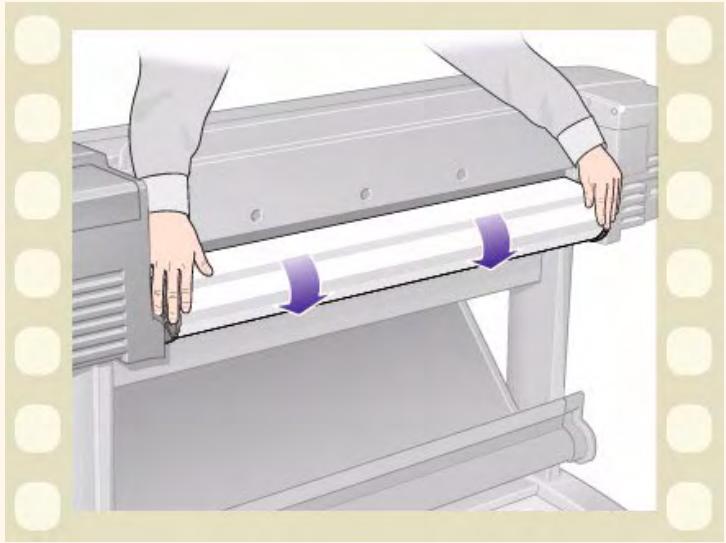 HP DESIGNJET 500 - Déchéancement d'un support en rouleau - 2