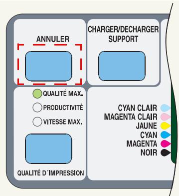 HP DESIGNJET 5000 - Annulation de la durée deschéage - 1