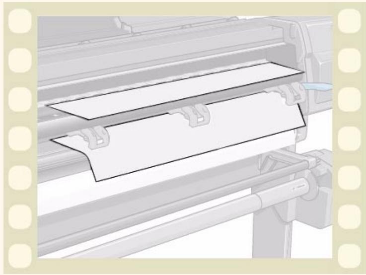 HP DESIGNJET 5000 - Chargement d'un support en feuille - 2