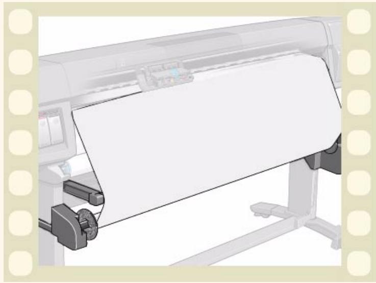 HP DESIGNJET 5000 - Déchéancement du support de l'enrouleur - 2