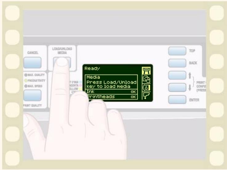 HP DESIGNJET 5000 - Déchéancement du support en feuille - 2