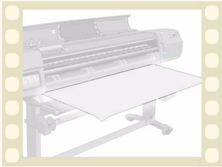 HP DESIGNJET 5000 - Chargement du support en rouleau - 1