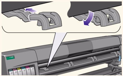 HP DESIGNJET 5000 - Frottement de la surface imprimée sur le rouleau : - 1