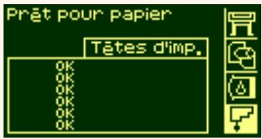 HP DESIGNJET 5000 - Menu Têtes d'impression - 2