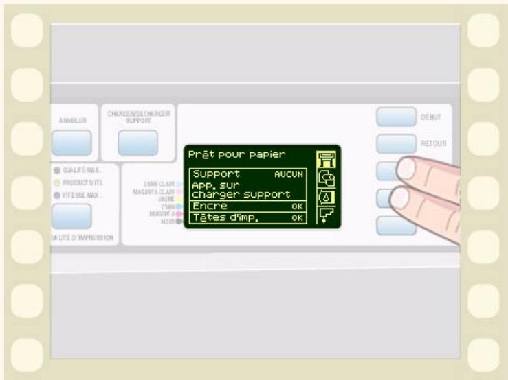 HP DESIGNJET 5000 - Configuration du panneau avant - 2
