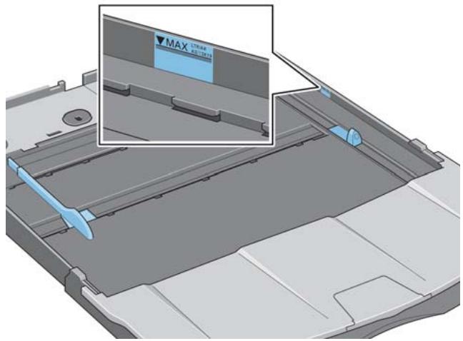 HP DESIGNJET 90 - Problème : Papier non prélevé dans le bac d'alimentation - 1