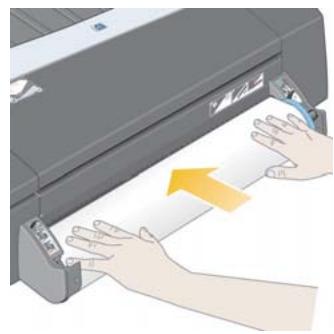 HP DESIGNJET 90 - Comment charger un rouleau de papier ? (imprimante de la série 90) (suite) - 3