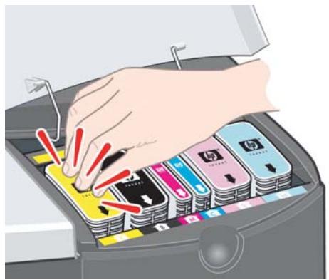 HP DESIGNJET 90 - Comment remplacer les cartouches d'encre ? - 2