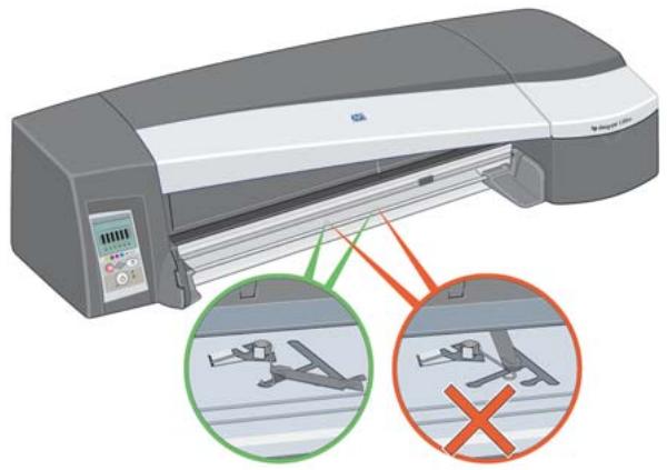 HP DESIGNJET 90 - Problème : Impossible d'insérer le bac d'alimentation correctement - 1