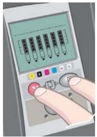 HP DESIGNJET 90 - Comment décharger le papier en utilisant le chemin avant ? - 1