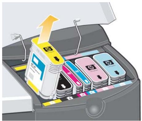 HP DESIGNJET 90 - Comment remplacer les cartouches d'encre ? - 1