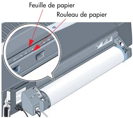 HP DESIGNJET 90 - Comment charger un rouleau de papier ? (imprimante de la série 130) (suite) - 3