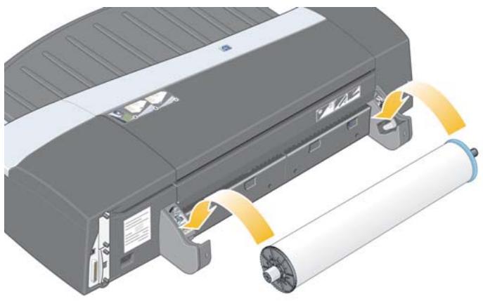 HP DESIGNJET 90 - Comment charger un rouleau de papier ? (Imprimante de la série 90) - 1