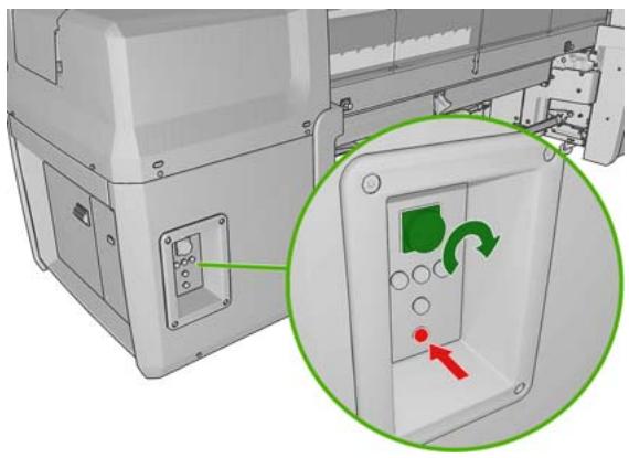 HP DESIGNJET L65500 - Mise sous tension et hors tension de l'imprimante - 2