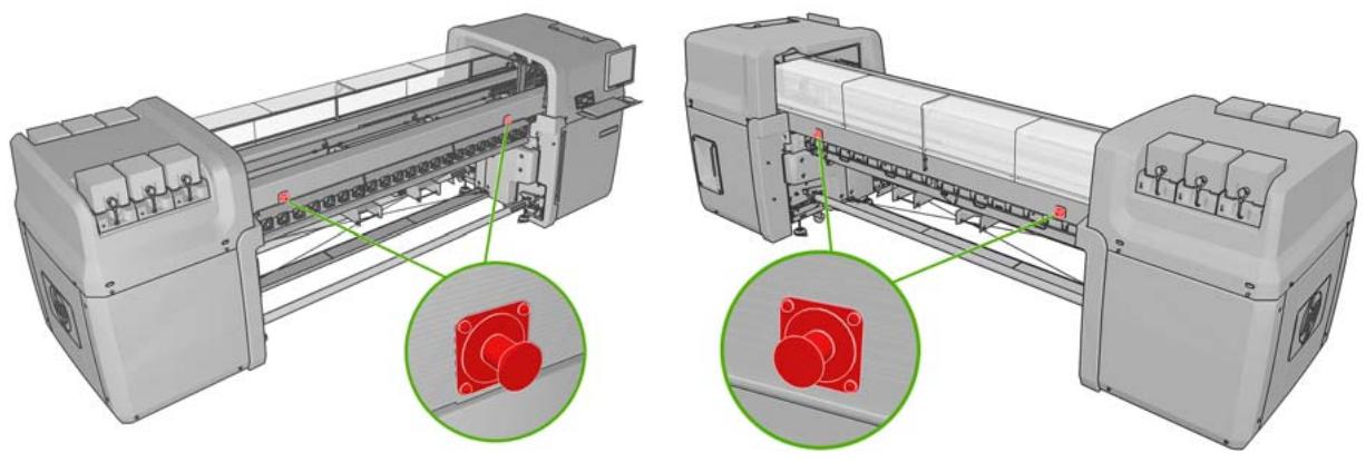 HP DESIGNJET L65500 - Boutons d'arrêt d'urgence - 1