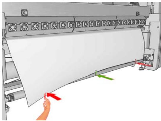 HP DESIGNJET L65500 - Chargement d'un rouleau dans l'imprimante - 11