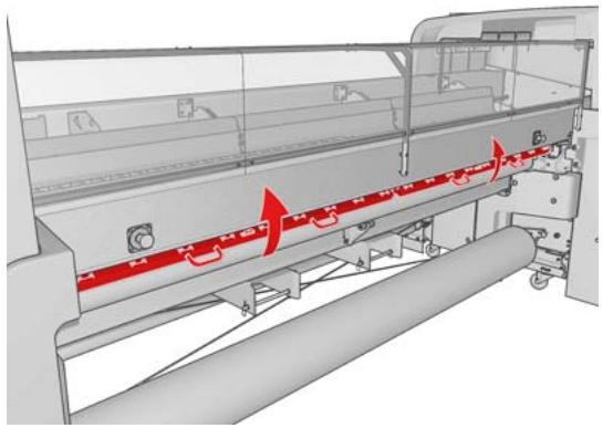 HP DESIGNJET L65500 - Chargement d'un rouleau dans l'imprimante - 4