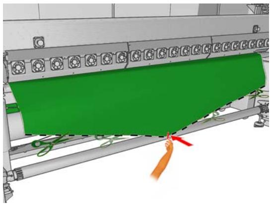 HP DESIGNJET L65500 - Chargement d'un rouleau dans l'imprimante - 9