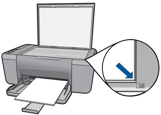 HP DESKJET F2480 - Solution 1: Positionnez correctement l'original sur la vitre - 1
