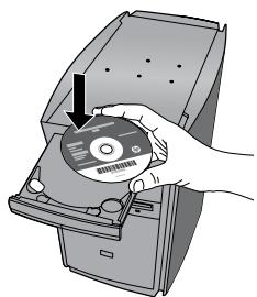 HP PHOTOSMART B109F - Plaats de cd in de eenheid en volg de instructies op het scherm om de printer te installereren - 1