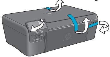 HP PHOTOSMART B110C - Tire o equipamento da embalagem. Remova todas as fitas, a pelicula protetora e o material uso na embalagem. - 1